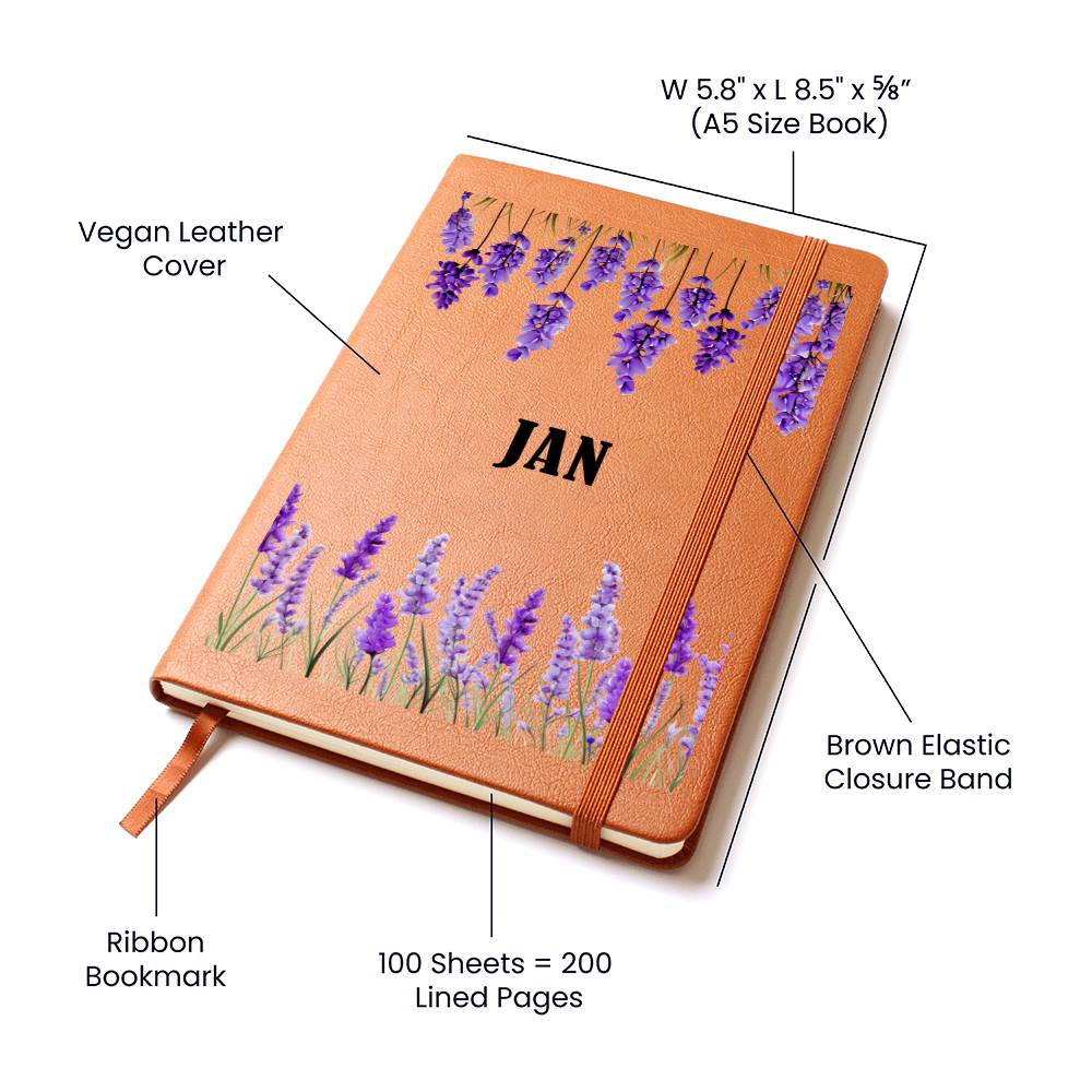 Jan (Lavender) - Vegan Leather Journal