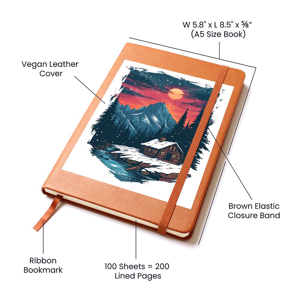 Minimalist BOHO Art 042 - Vegan Leather Journal