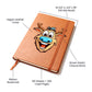 Funny Reindeer Face 14 - Vegan Leather Journal