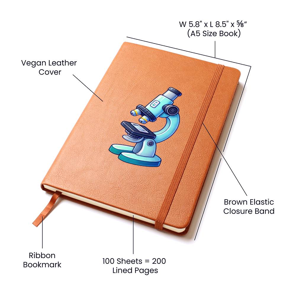 Cute Back to School Sticker 055 - Vegan Leather Journal