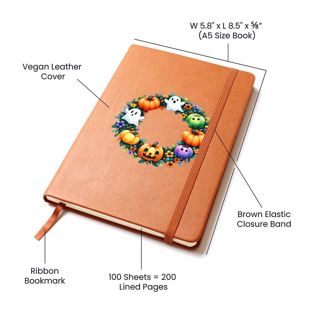 Cute Halloween Sticker 005 - Vegan Leather Journal