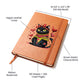 Valentine's Day Black Cat 058 - Vegan Leather Journal