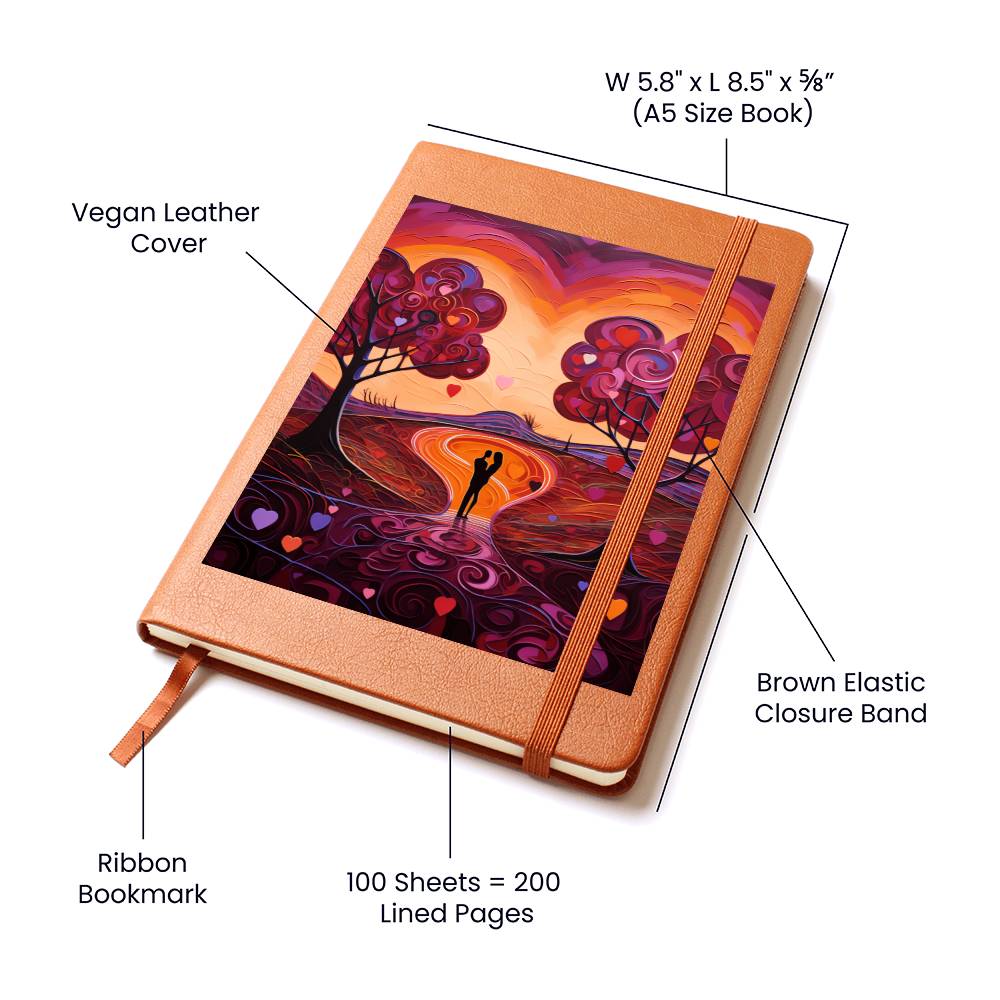 Valentine's Day Art 078 - Vegan Leather Journal