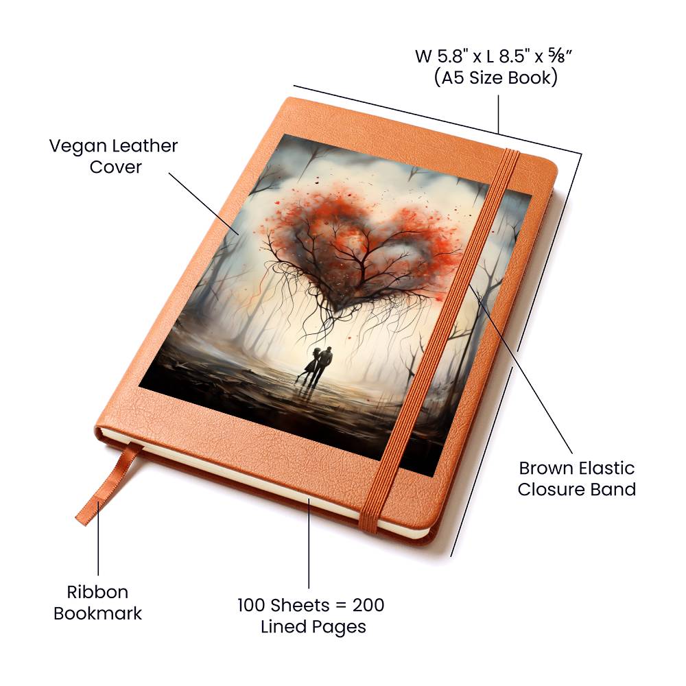 Valentine's Day Art 181 - Vegan Leather Journal