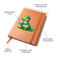 Colorful Baby Dinosaur 025 - Vegan Leather Journal