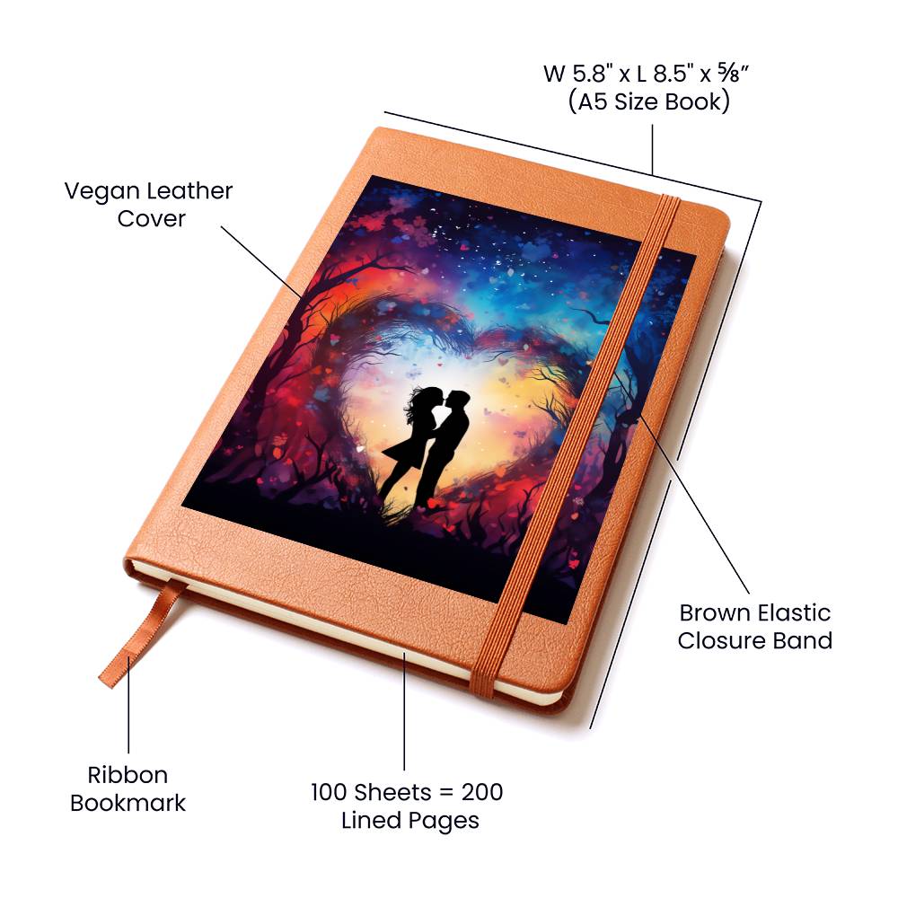 Valentine's Day Art 378 - Vegan Leather Journal