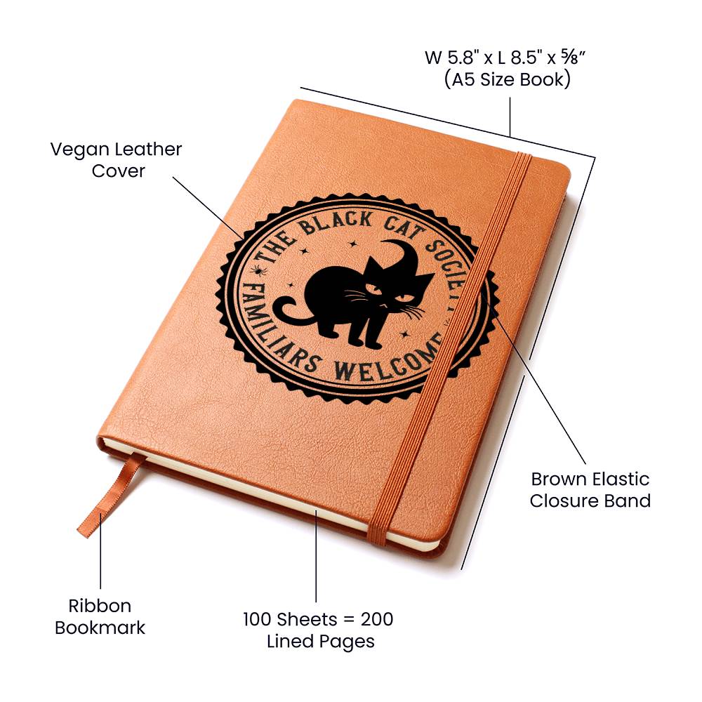 Vintage Halloween Signs 14 - Vegan Leather Journal