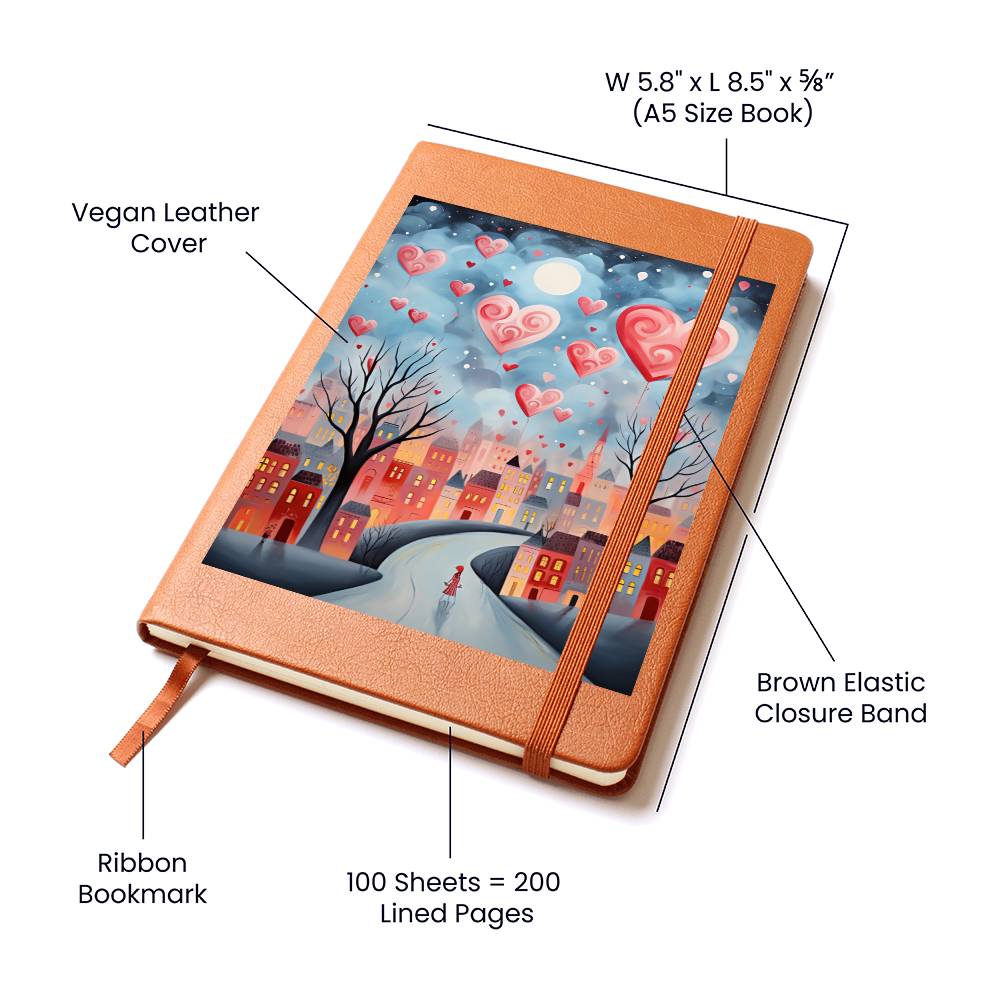 Valentine's Day Art 213 - Vegan Leather Journal