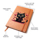 Valentine's Day Black Cat 031 - Vegan Leather Journal