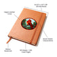 Christmas Red Cardinal Stained Glass Design 023 - Vegan Leather Journal