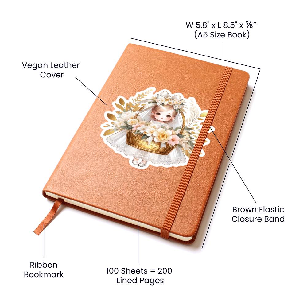Luxury Wedding Decor Sticker 011 - Vegan Leather Journal