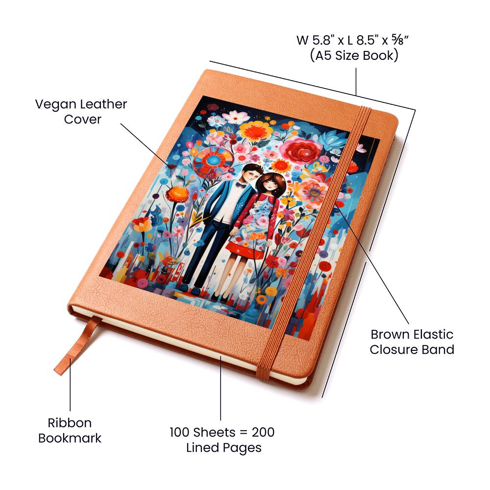 Valentine's Day Art 055 - Vegan Leather Journal
