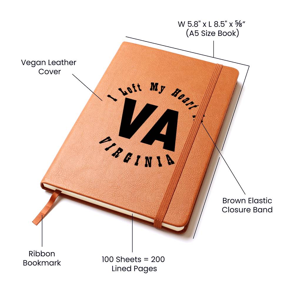 Heart In Virginia v01 - Vegan Leather Journal