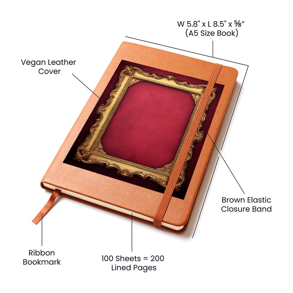 Ornate Gold Cover 056 - Vegan Leather Journal