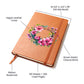 Floral Flower Wreath 154 - Vegan Leather Journal