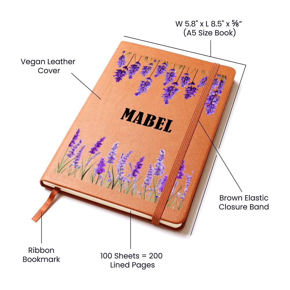 Mabel (Lavender) - Vegan Leather Journal