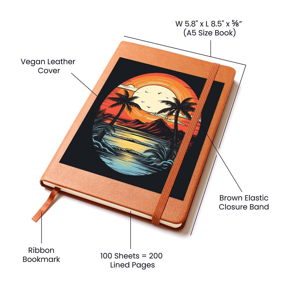 Minimalist BOHO Art 057 - Vegan Leather Journal
