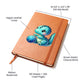 Colorful Baby Dinosaur 004 - Vegan Leather Journal