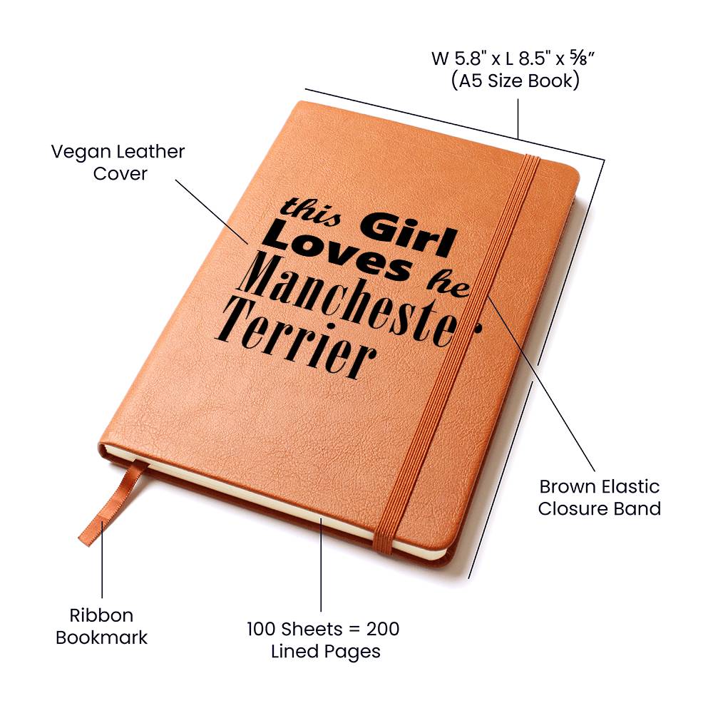 Manchester Terrier - Vegan Leather Journal