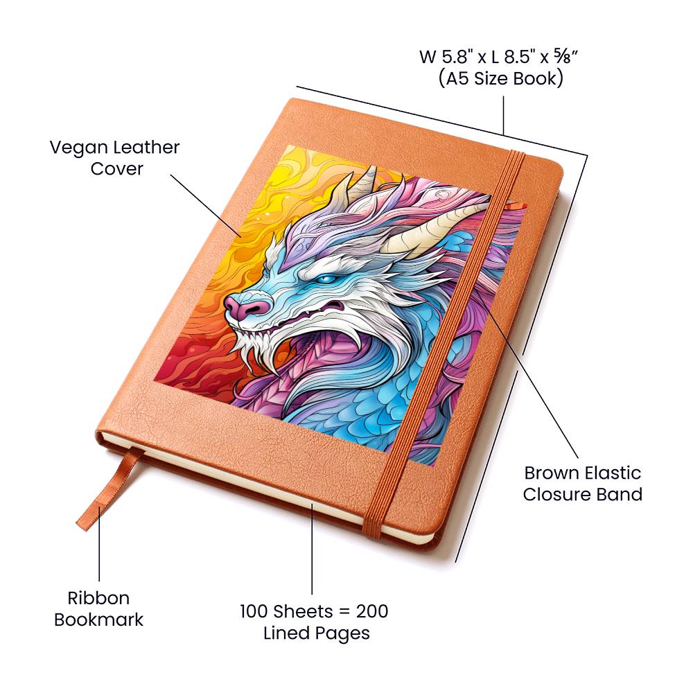 Majestic Dragon 004 - Vegan Leather Journal