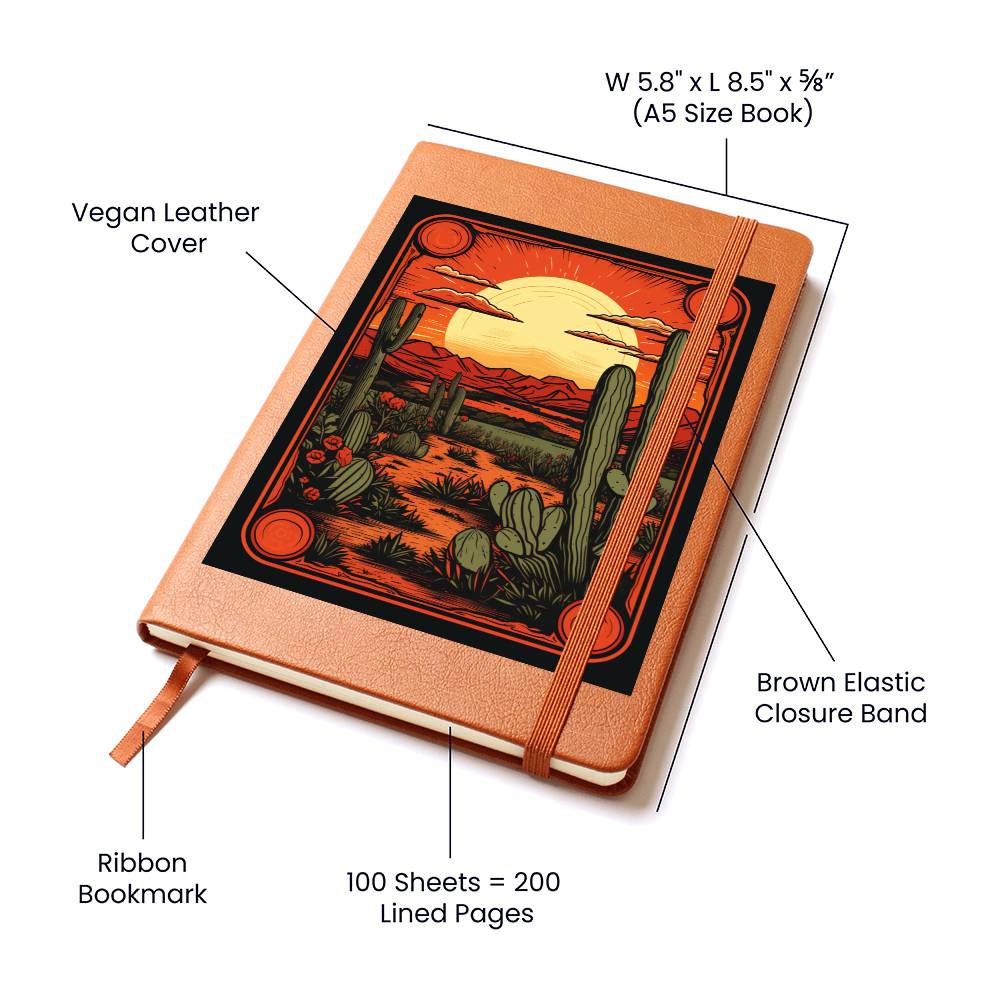 Minimalist BOHO Art 125 - Vegan Leather Journal