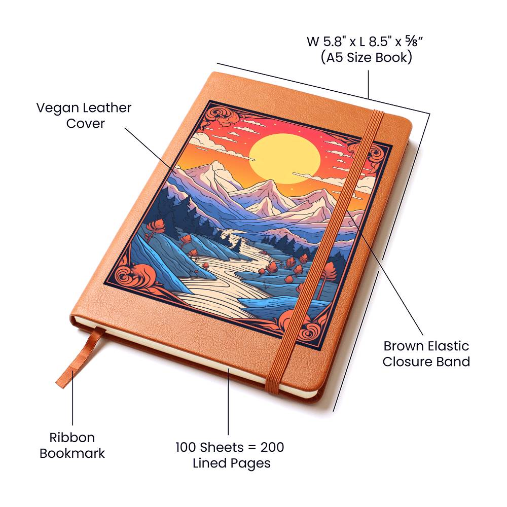 Minimalist BOHO Art 109 - Vegan Leather Journal