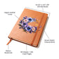 Floral Flower Wreath 088 - Vegan Leather Journal