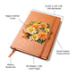 Floral Flower Wreath 146 - Vegan Leather Journal
