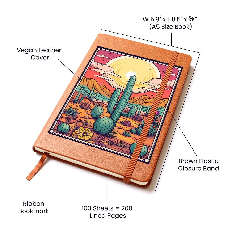 Minimalist BOHO Art 126 - Vegan Leather Journal