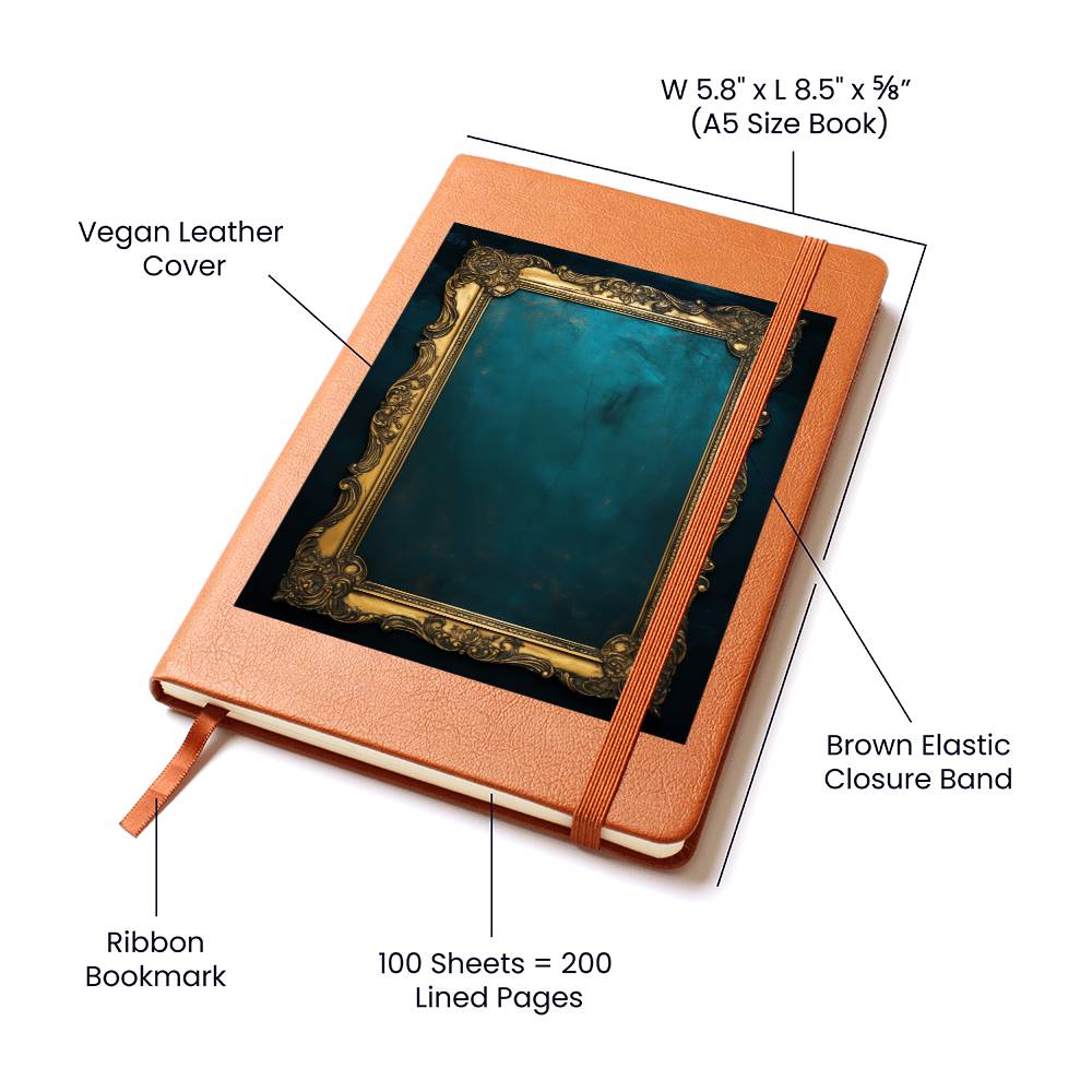 Ornate Gold Cover 115 - Vegan Leather Journal