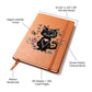 Valentine's Day Black Cat 007 - Vegan Leather Journal