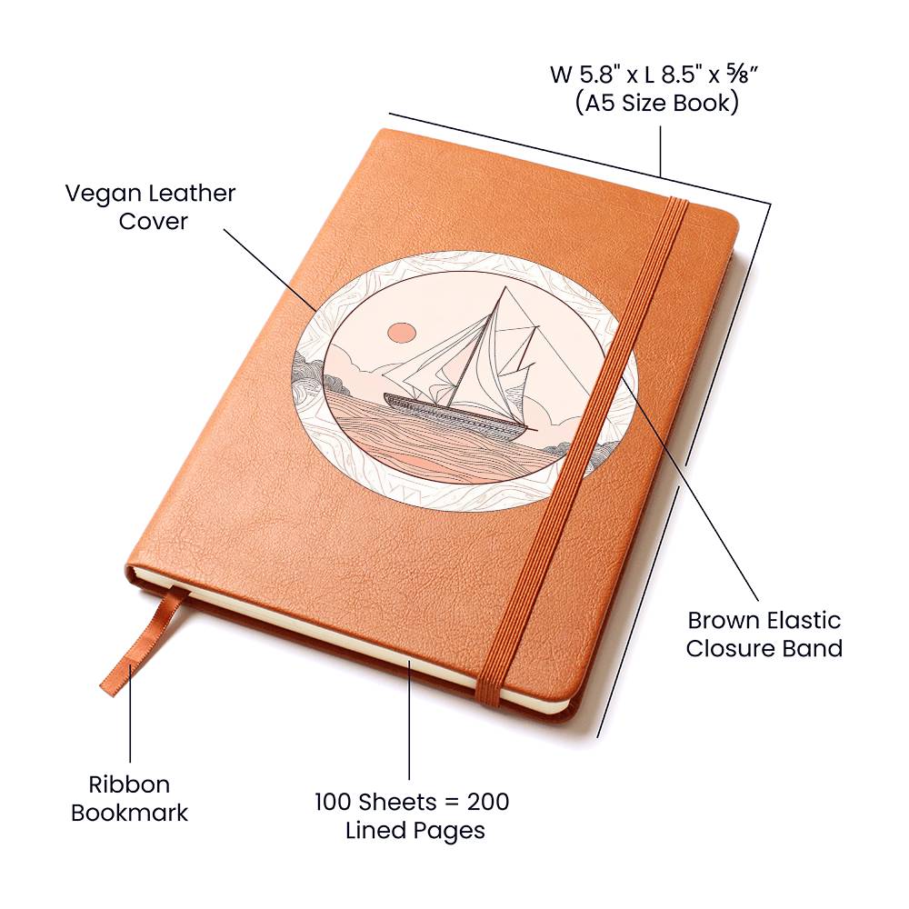 Minimalist BOHO Art 075 - Vegan Leather Journal