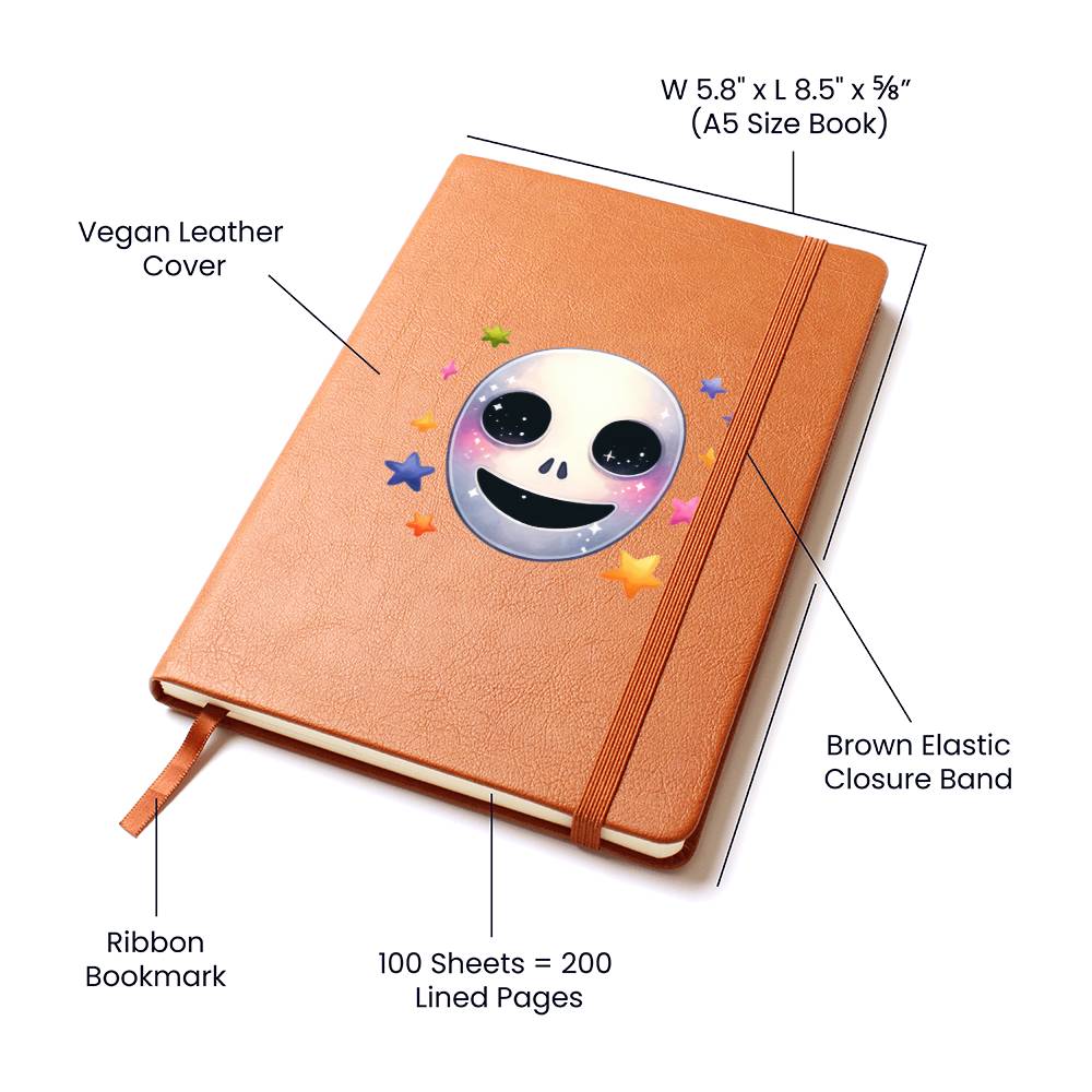 Cute Halloween Sticker 078 - Vegan Leather Journal