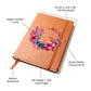 Floral Flower Wreath 013 - Vegan Leather Journal