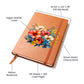 Floral Flower Wreath 004 - Vegan Leather Journal