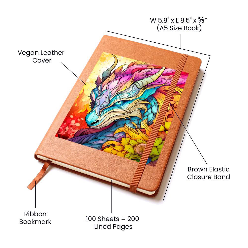 Majestic Dragon 016 - Vegan Leather Journal