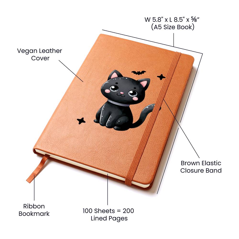 Cute Halloween Sticker 070 - Vegan Leather Journal