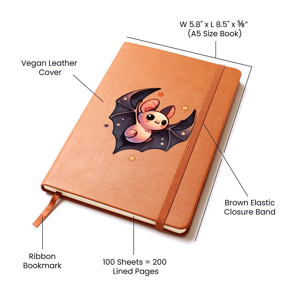 Cute Halloween Sticker 040 - Vegan Leather Journal