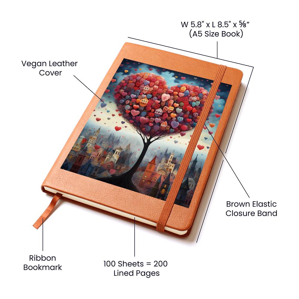 Valentine's Day Art 090 - Vegan Leather Journal