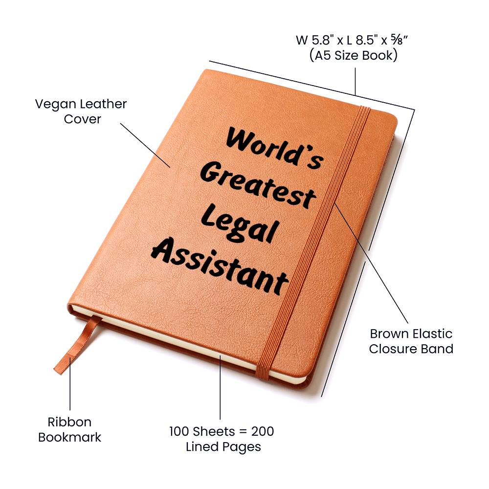 World's Greatest Legal Assistant v1 - Vegan Leather Journal