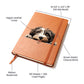 Tibetan Terrier Peeking - Vegan Leather Journal