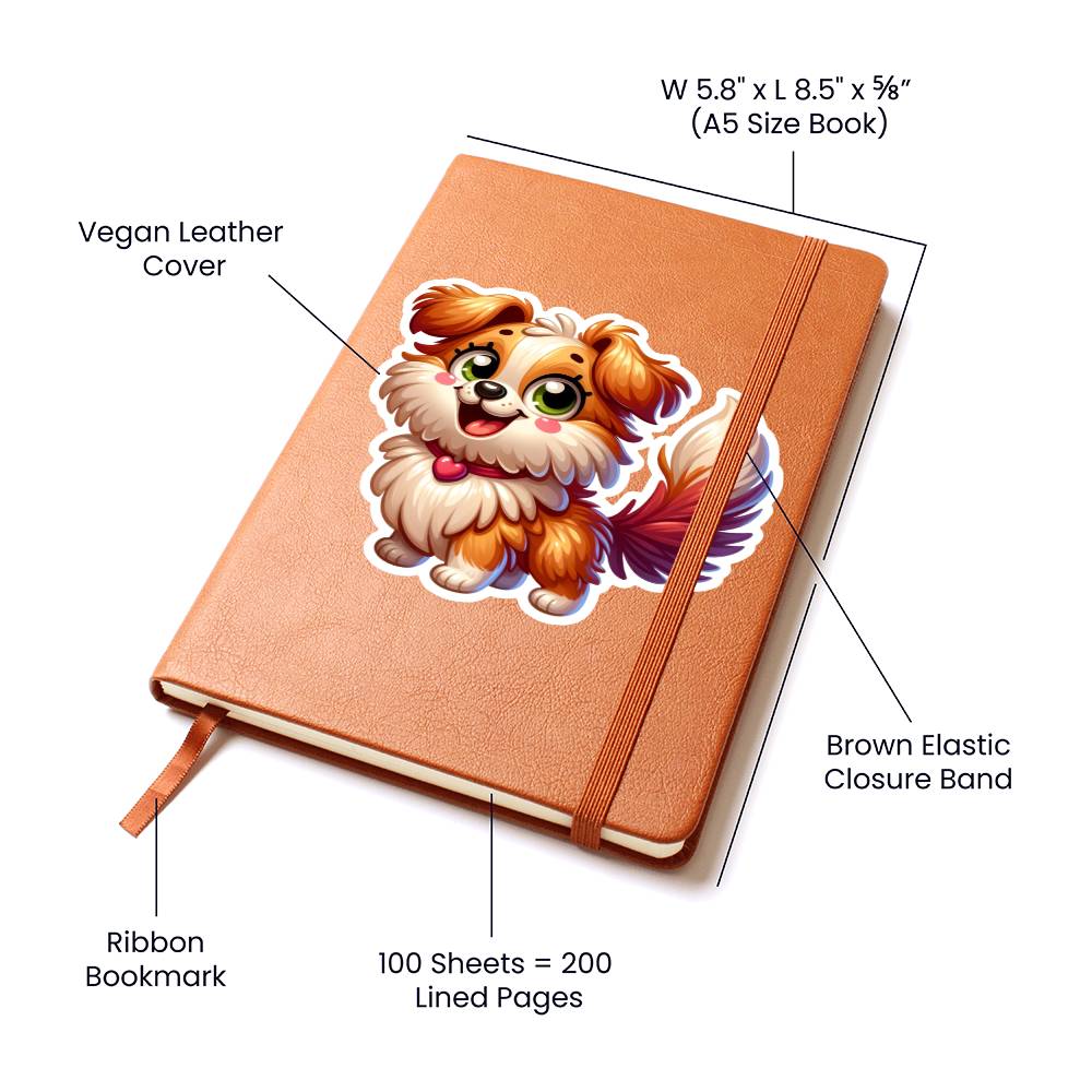 Cute Emu sticker 38 - Vegan Leather Journal