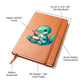 Colorful Baby Dinosaur 105 - Vegan Leather Journal