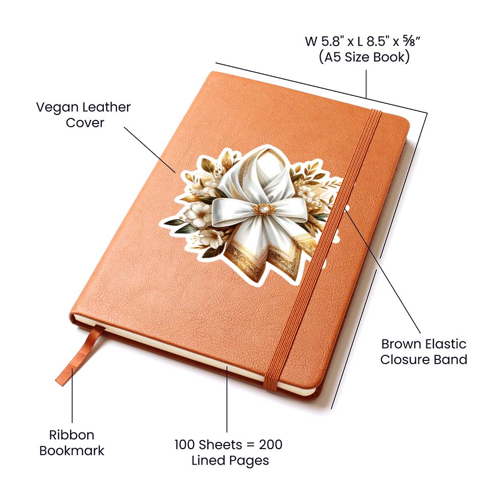 Luxury Wedding Decor Sticker 085 - Vegan Leather Journal