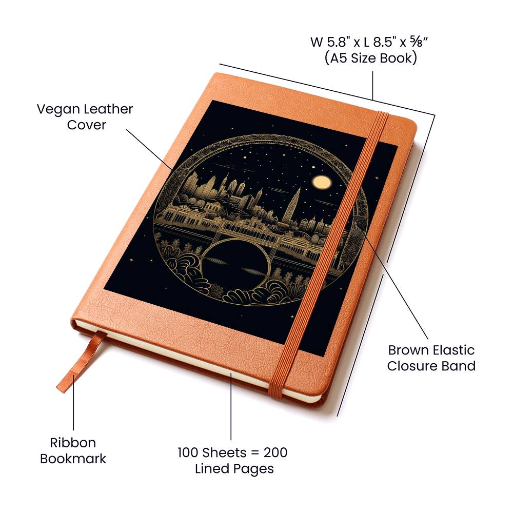 Minimalist BOHO Art 044 - Vegan Leather Journal