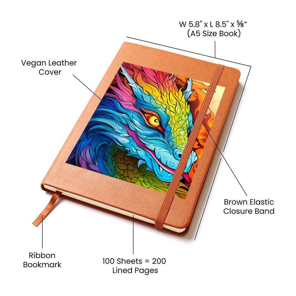 Majestic Dragon 011 - Vegan Leather Journal