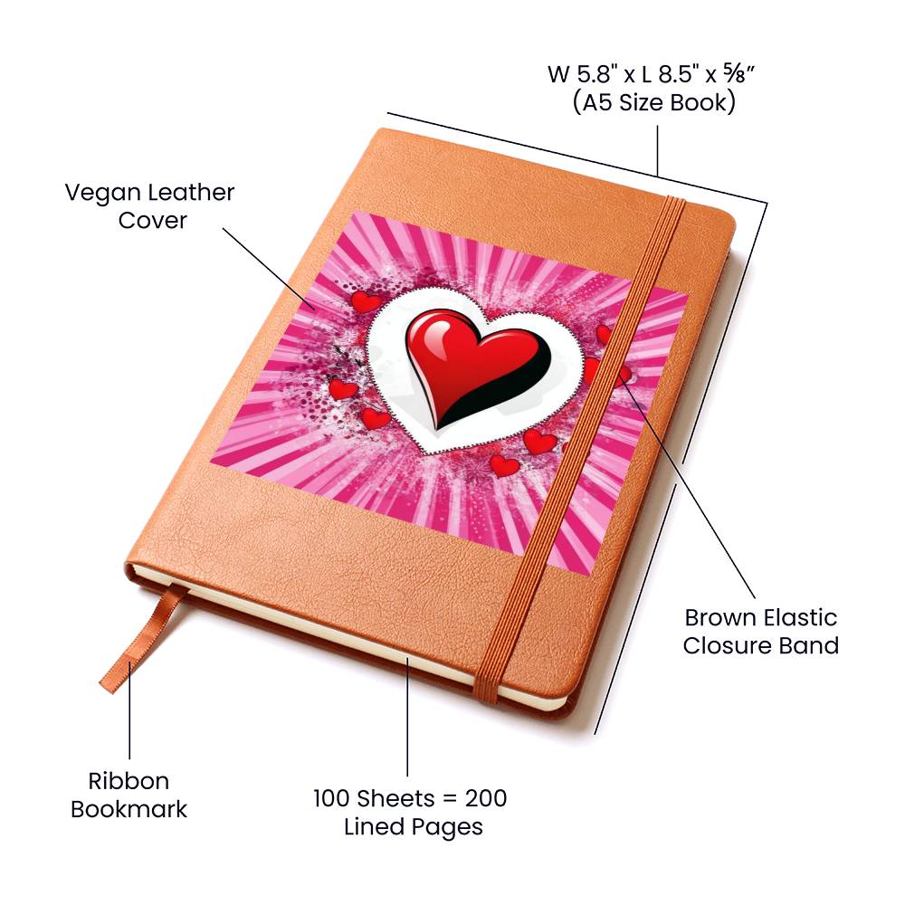 Valentine's Day Pop Art 06 - Vegan Leather Journal