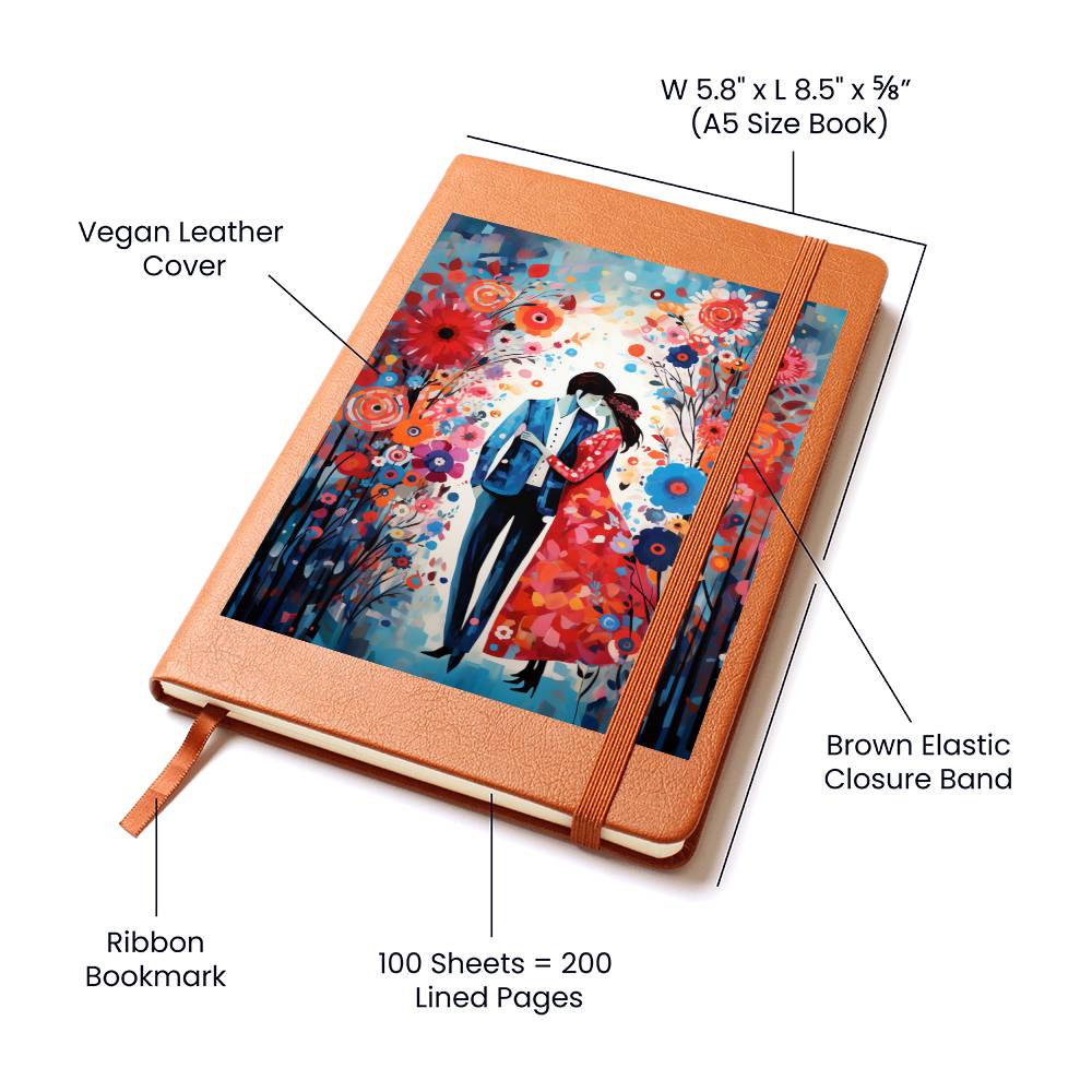 Valentine's Day Art 053 - Vegan Leather Journal