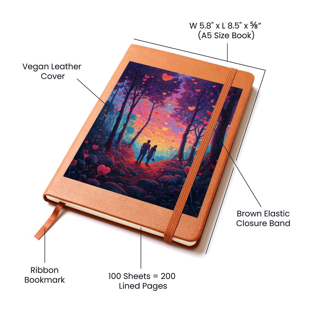 Valentine's Day Art 228 - Vegan Leather Journal