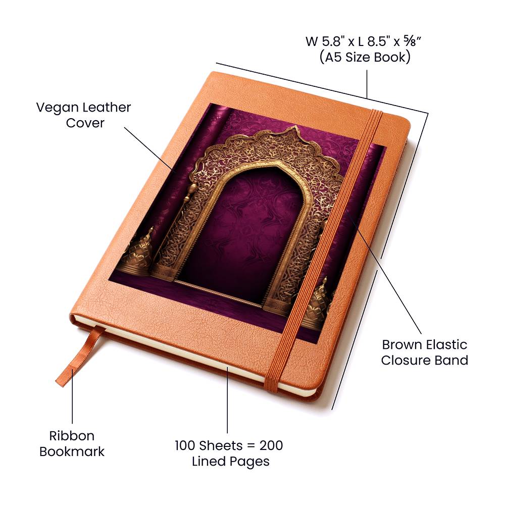 Ornate Gold Cover 080 - Vegan Leather Journal